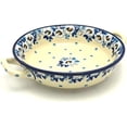 thumbnail image 1 of Polish Pottery Baker - Round with Handles - Medium - White Poppy, 1 of 5