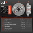 thumbnail image 5 of A-Premium Rear Disc Brake Rotors Set Compatible with Lexus LS430 Base 2001-2006 4.3L 2-PC Set, 5 of 8
