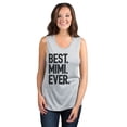 thumbnail image 2 of Best Mimi Ever Women's Fashion Sleeveless Muscle Workout Yoga Tank Top Sport Grey Small, 2 of 3