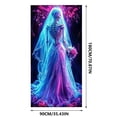 thumbnail image 5 of Clearance! Halloween Door Cover Decoration Durable Polyester Fabric Ghost Door Cover Hanging for Indoor/Outdoor Party, Classroom, Home Decor (Style E), 5 of 9