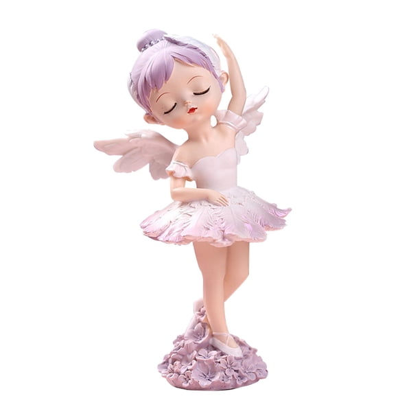 en miniatura de Ballet para niña, decoración para pastel de , resina para cumpleaños, juguetes para niños, decoración de De Baoblaze decoraciones de la torta