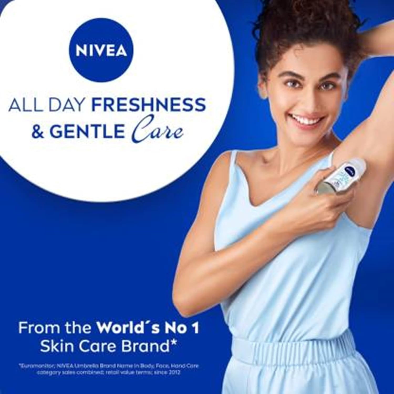 NIVEA FRESH NATURAL FOR WOMEN ROLL-ON – FREE ALCOHOL, ANTIPERSPIRANT DEODORANT, 48 HOURS PROTECTION, 1.7 OZ (Pack of 6)