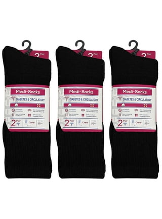 Loose Fit Stays Up - 3 Pack - Mens Womens Wide So Black / Ankle - XL: Men's  15.5-19 