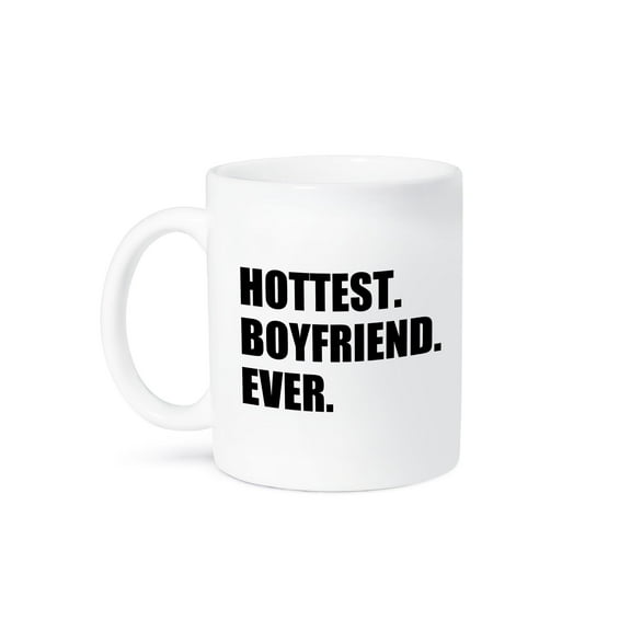 3dRose, Hottest Boyfriend Ever - fun funny humorous romantic hot gift for him, 15oz Mug