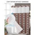 thumbnail image 4 of No Hook Cloth Fabric Shower Curtain with Snap in Liner, Country Boho Waterproof Shower Curtains Set with See Through Top Window, Vintage Farmhouse Traditional Pattern Bath Curtains Shower 72"x96", 4 of 6