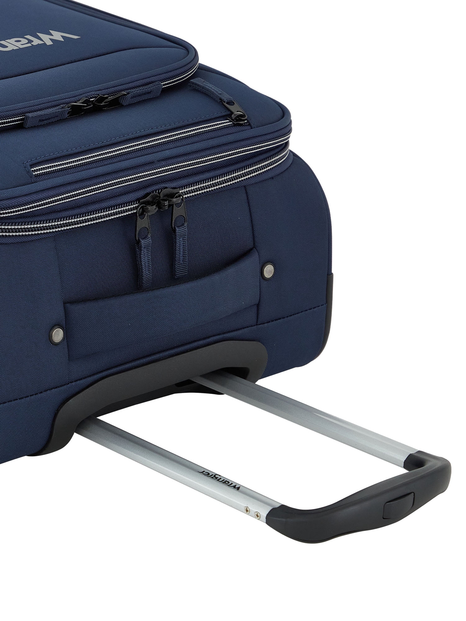 Wrangler 20-inch Expandable Rolling Carry-on w/ 360° 8-Wheel System , Navy