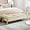 Velvet Beige, variant on End of Bed Storage Bench, 67'' Benches for Bedroom Foot of Bed King Size, Upholstered Velvet Tufted Storage Ottoman Bench with Gold Legs for Window Living Room Entryway, Grey