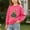 Hot Pink, variant on Girls Christmas Sweatshirt Kids Long Sleeve Pink Pullover Kids Holiday Cotton Top,Size 3-4 T