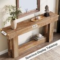 thumbnail image 4 of Tribesigns Table Console en Bois de 63 Pouces, Table d'Entrée Étroite à 2 Niveaux pour Salon, Couloir, Entrée, 4 of 7