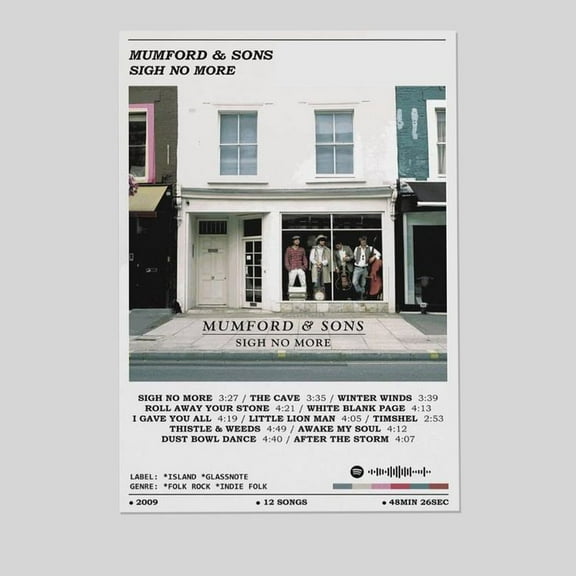 Mumford And Sons Sigh No More Album Cover Canvas Poster Print Music Posters Size 24''x36'' - Kiloa