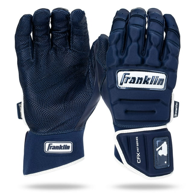 Guantes de bateo Franklin Sports CFX Pro PRT Adult Navy Hi-Lite