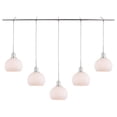 thumbnail image 4 of Woodbridge Lighting Austin 5-Light Glass Linear Pendant in Nickel/Opal, 4 of 5