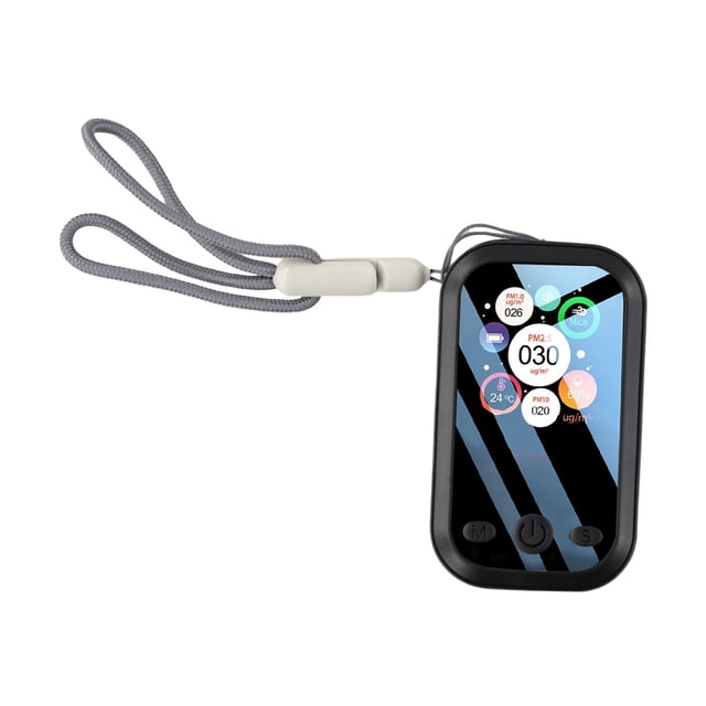 Air Quality Detector Dust Detector PM2.5 PM10 PM1.0 Temp&humidity Detector black