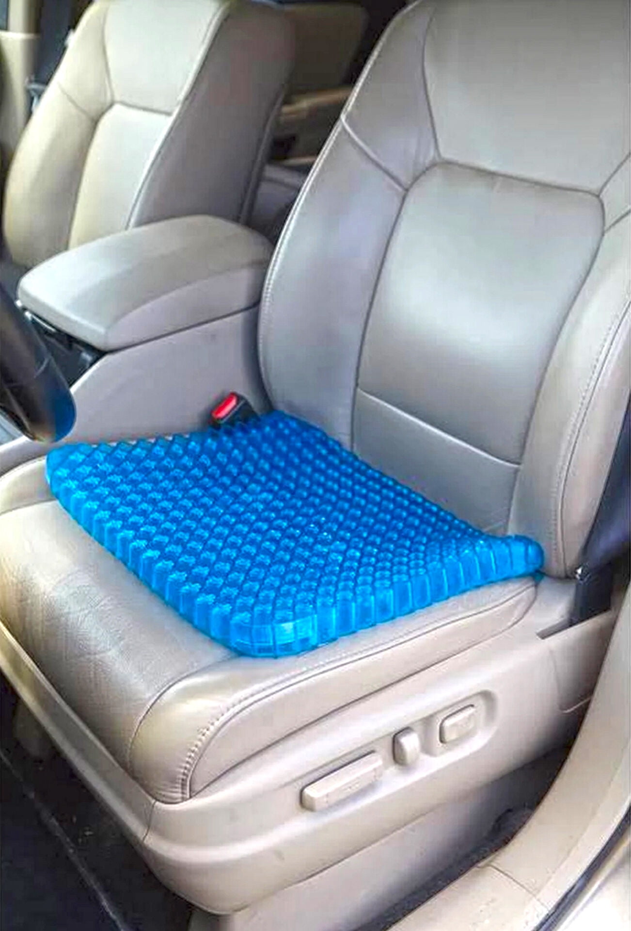 Gel Honeycomb Cooling Seat Cushion with 2.4 inch Thick Breathable Ergonomic & Orthopedic Design, Non-Slip Bottom, Absorbs Pressure Point for Ultimate