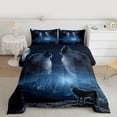 thumbnail image 2 of Castle Fairy Wolves Wildlife Twin Comforter Sets Female Men,Moutain Animal Bedding Set, 2 of 8