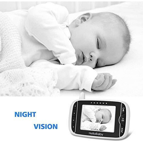 Babyphone GENERIQUE Moniteur Bébé SM32C PTZ Night Vision Mesurer la  température ambiante avec Lullaby Blanc