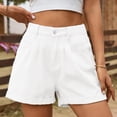 thumbnail image 2 of Birdeem Spring and Summer New Womens Button Zipper Solid Fashion Casual Short Jeans, 2 of 12