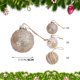 thumbnail image 3 of Juego de 9 adornos navideños de plástico blanco | Múltiples estilos y formas para decorar el árbol de Navidad | Adornos de 8 cm para fiestas, 3 of 5