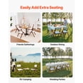 thumbnail image 6 of KFFKFF Set of 2 Wooden Folding Chairs with Cushions, Portable Foldable Design with Wooden Frame, Comfortable Padded Seating for Kitchen, Office, Weddings, Parties, Dining Room, Simple Assembly, White, 6 of 9