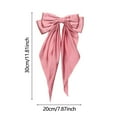 thumbnail image 2 of Hair Accessories Long Ribbon Chiffon Solid Color Bowknot Barrettes Ponytail Clip Bow Hairpin BLACK, 2 of 8