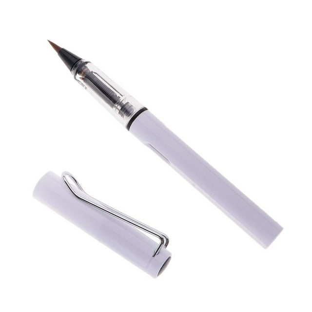 Methold Cepillo de pluma estilográfica recargable de bolsillo para artes de pintura de caligrafía Impresoras 3D Blanco