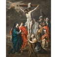 thumbnail image 2 of Follower of Peter Paul Rubens 12x14 Gold Ornate Wood Frame and Double Matted Museum Art Print Titled - The Crucifixion, 2 of 4