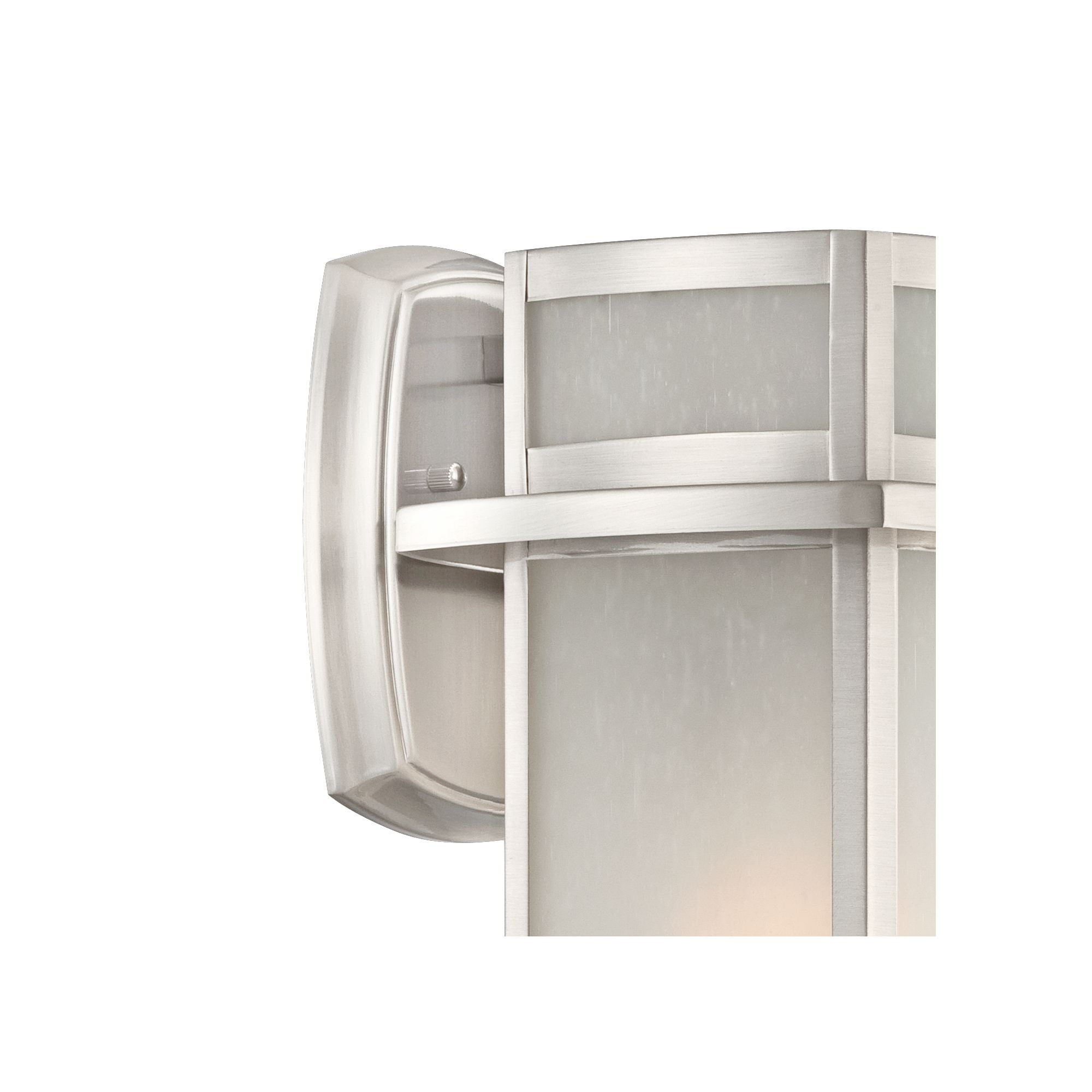 Possini Euro Design Delevan Modern Outdoor Wall Lights Fixture Set of 2 Brushed Nickel 11 1/4" Frosted Seedy Glass for Post Exterior Barn Deck House