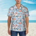 thumbnail image 6 of Picia Rose Flowers Gentle Cotton Regular Fit Short Sleeve Casual Hawaiian Shirt for Men-X-Large, 6 of 9
