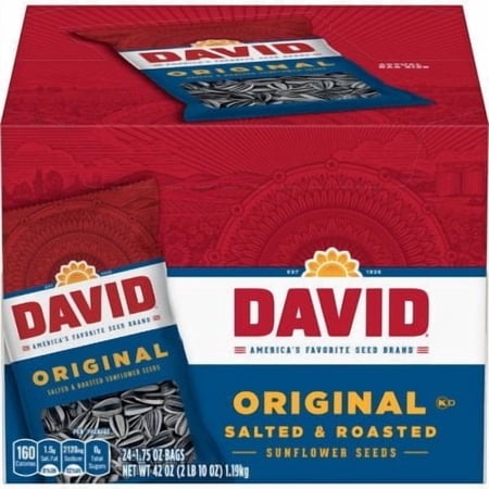 David Sunflower Seeds Original, 1.75 oz, 24 Count