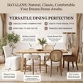 thumbnail image 6 of Dayalane 63“ Dining Table for 4 6 People, Farmhouse Country Style Solid Wood Pine Dining Room Table with Triangle Reinforced Base Rectangular，Grid Pattern Kitchen Table for Kitchen Dining, Natural, 6 of 8
