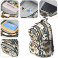 thumbnail image 4 of Beige Butterfly Moth Pattern Cute School Backpack Bag with Padded Back and Adjustable Shoulder Straps 16.9 X 12.6 X 5.9 Inches, 4 of 5