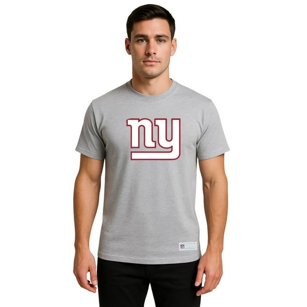 NFL Playera Aficionado Básica New York Giants Gris para Hombre, Talla Mediana