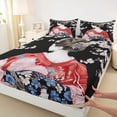 thumbnail image 3 of Homewish Japanese Geisha Girl Full Size Sheets,Ukiyo Style Bed Sheets,Pink Cherry Blossom Sheet Sets For Girls Kids,Ultra Soft Home Decor,4-Piece, 3 of 7