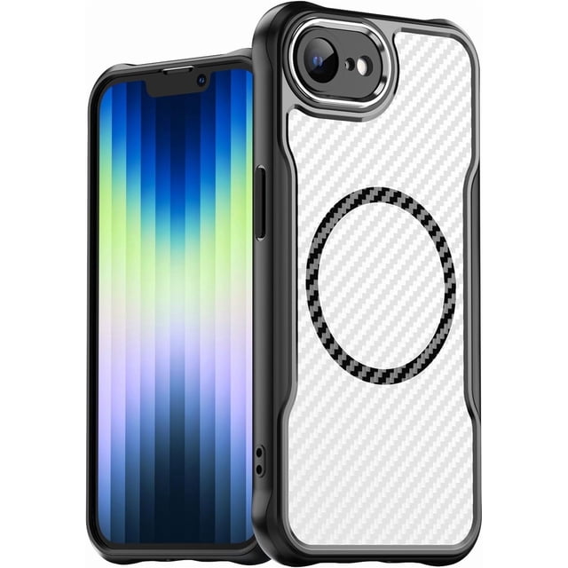 REQO Compatible for iPhone 16e Case: iPhone 16e Phone Case, Magnetic Translucent Matte Rugged Shockproof Anti-Slip Slim Cell Phone Cover, Military Grade Drop Protection Best Phone Case