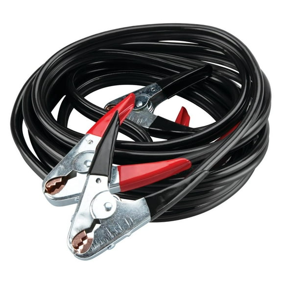 Performance Tool Battery Jumper Cable W1669 600 Amps; 2 Gauge; 20 Foot Length; Red/Black PVC Coated Insulated Clamps