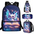 thumbnail image 2 of Yuyamidu Galaxy Dragon 4 Piece Kids School Backpack Set with Lunch Bag, Pencil Case and Water Bottle Holder for Elementary and Middle School Students, 2 of 7