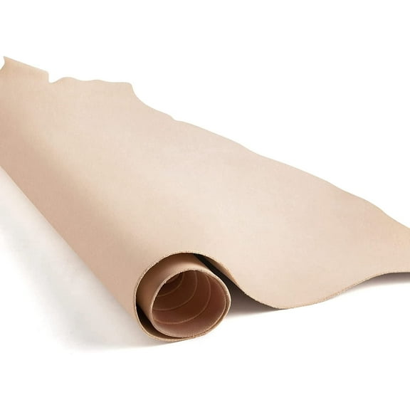 ELW Tooling Leather Vegetable Tanned Full Grain Leather 6/7 oz. 2.4-2.8mm Thickness Pre-Cut Squares 6" to 48" Cowhide Full Grain Leathercraft for Holsters Knife Sheates Coasters Emboss Stamp Cases