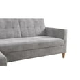 DHP Hartford Storage Reversible Sectional Futon with Chaise, Space