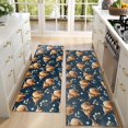 thumbnail image 4 of Highland Cow and Flower Print Anti Fatigue Kitchen Rugs Set Of 2, Non Slip Washable Decorative Floor Mats for Sink Laundry and Home Use, 17"x47", 4 of 5