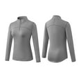 thumbnail image 6 of Womens Thermal Fleece Running Shirt Quarter Zip Pullover Jacket Long Sleeve Tops Equestrian Golf Shirt Winter Gear S-2XL, 6 of 9