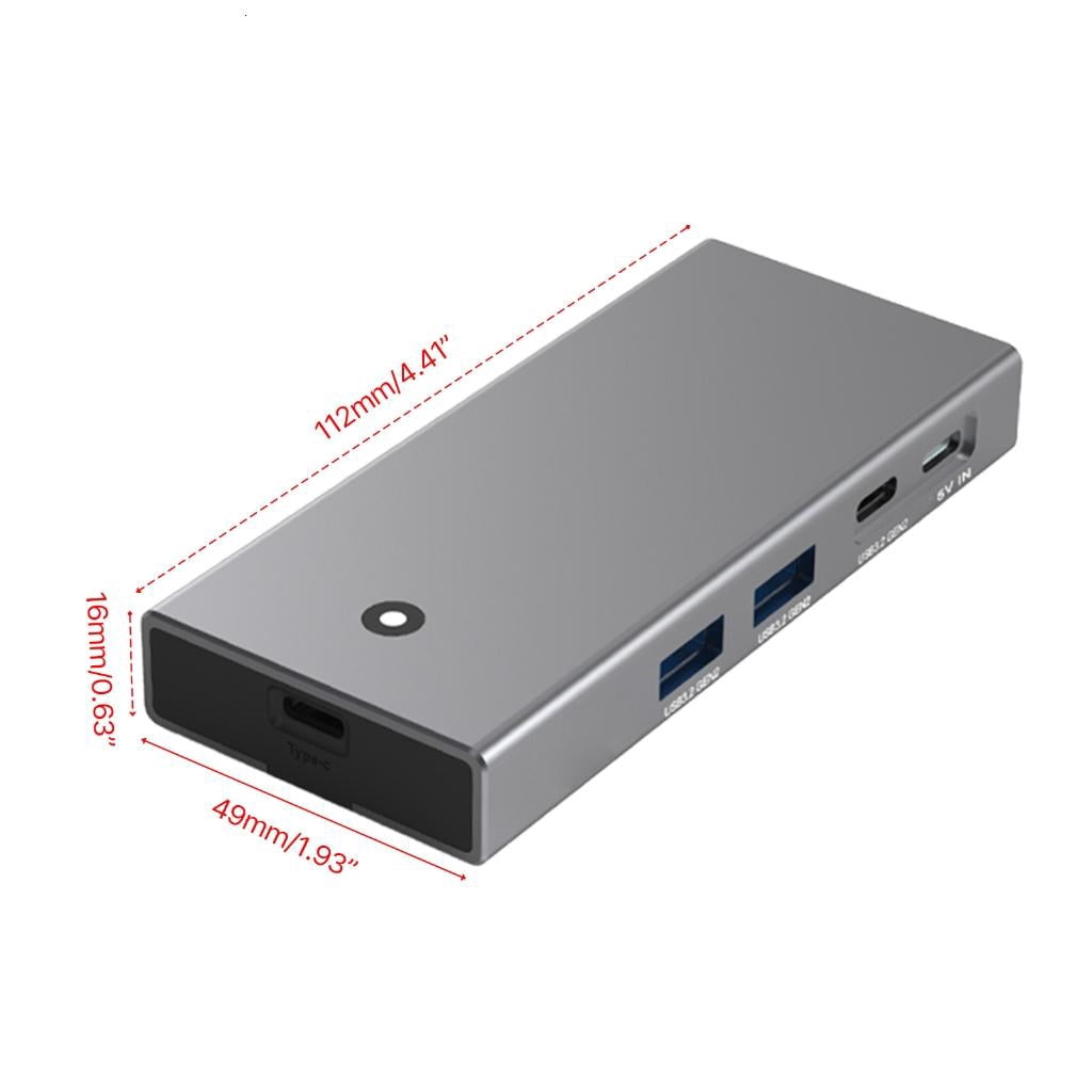 Tizuqe M.2 UsbC Hub TypeC Adapter 4K60Hz HDMIcompatible PD100W Power Delivery USB 10Gbps Splitters Docking Station