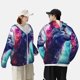 thumbnail image 4 of Fotbe Starry Multicolored Wolf Chaqueta con Protección Solar UPF 50+ para Hombre y Mujer, Camisa con Capucha y Bolsillos-X-Large, 4 of 7