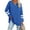 Blue-O Neck, variant on QINCAO Womens Long Sleeve Tops V Neck Pullover Casual Tunic Sweatshirts Purple