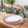 thumbnail image 6 of Round Placemats Pink Wood Grain 15 inch Set of 6 Table Mats for Dining Table Rustic Ombre Wooden Stripes Heat Resistant Non-Slip Kitchen & Home Decorative Place Mat Set, 6 of 8