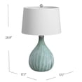 thumbnail image 2 of Maklaine Modern / Contemporary Table Lamp in Green Sea Glass, 2 of 6