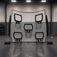 thumbnail image 2 of kowaku Multi Target Throwing Net Easy to Install Quarterback Throwing Net Portable Sports Training Gear for Coaches, Beginners, Practice, Backyard, Red with Bag, 2 of 10