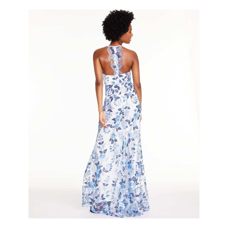 floral sequin strapless fit and flare dress in white Zapakasa Women Sparkly Prom Dress White Floral Strapless Mermaid Long  Evening Dress With Sequins main image 0