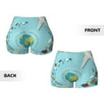 thumbnail image 5 of Fotbe Travelling on Airplane Seamless Shorts, Womens Workout Shorts High Waist Stretch Booty Short for Gym/Yoga/Running/Biking-Large, 5 of 9