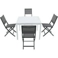 thumbnail image 4 of Hanover Del Mar 5-Piece Outdoor Dining Set with 4 Sling Folding Chairs and a 38" Square Dining Table, 4 of 12