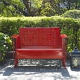 thumbnail image 4 of Pemberly Row Metal Gliding Patio Loveseat in Red, 4 of 7